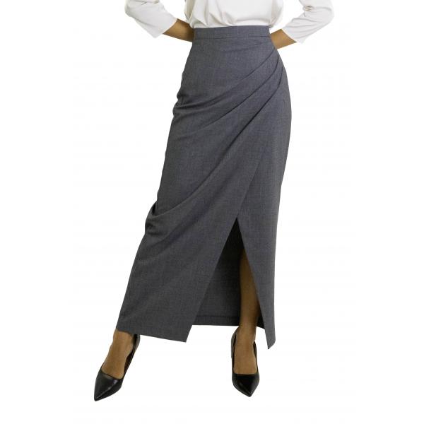 Gonna lunga drappeggio con spacco Options